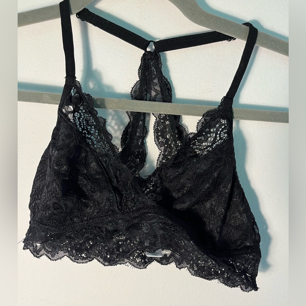 Black lace bralette